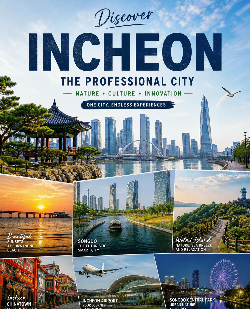 New Post🌆 Incheon ভ্রমণ: সমুদ্র, শহর আর শান্তির এক অসাধারণ মিশ্রণ 🇰🇷